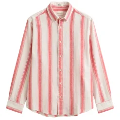 Outlet GANT REGULAR COTTON LINEN STRIPE SHIRT HERR