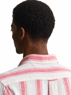 Outlet GANT REGULAR COTTON LINEN STRIPE SHIRT HERR