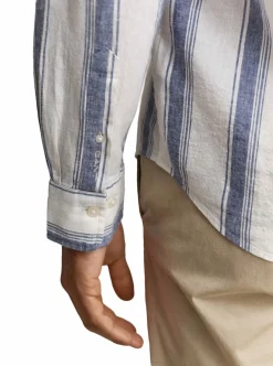 Skjortor|Allt Under Överdelar | GANT REGUAR COTTON INEN STRIPE SHIRT HERR