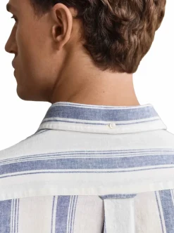 Skjortor|Allt Under Överdelar | GANT REGUAR COTTON INEN STRIPE SHIRT HERR