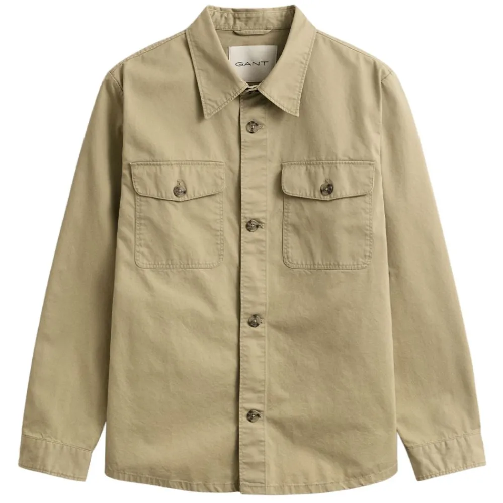 Clearance GANT REGULAR COTTON TWILL OVERSHIRT HERR