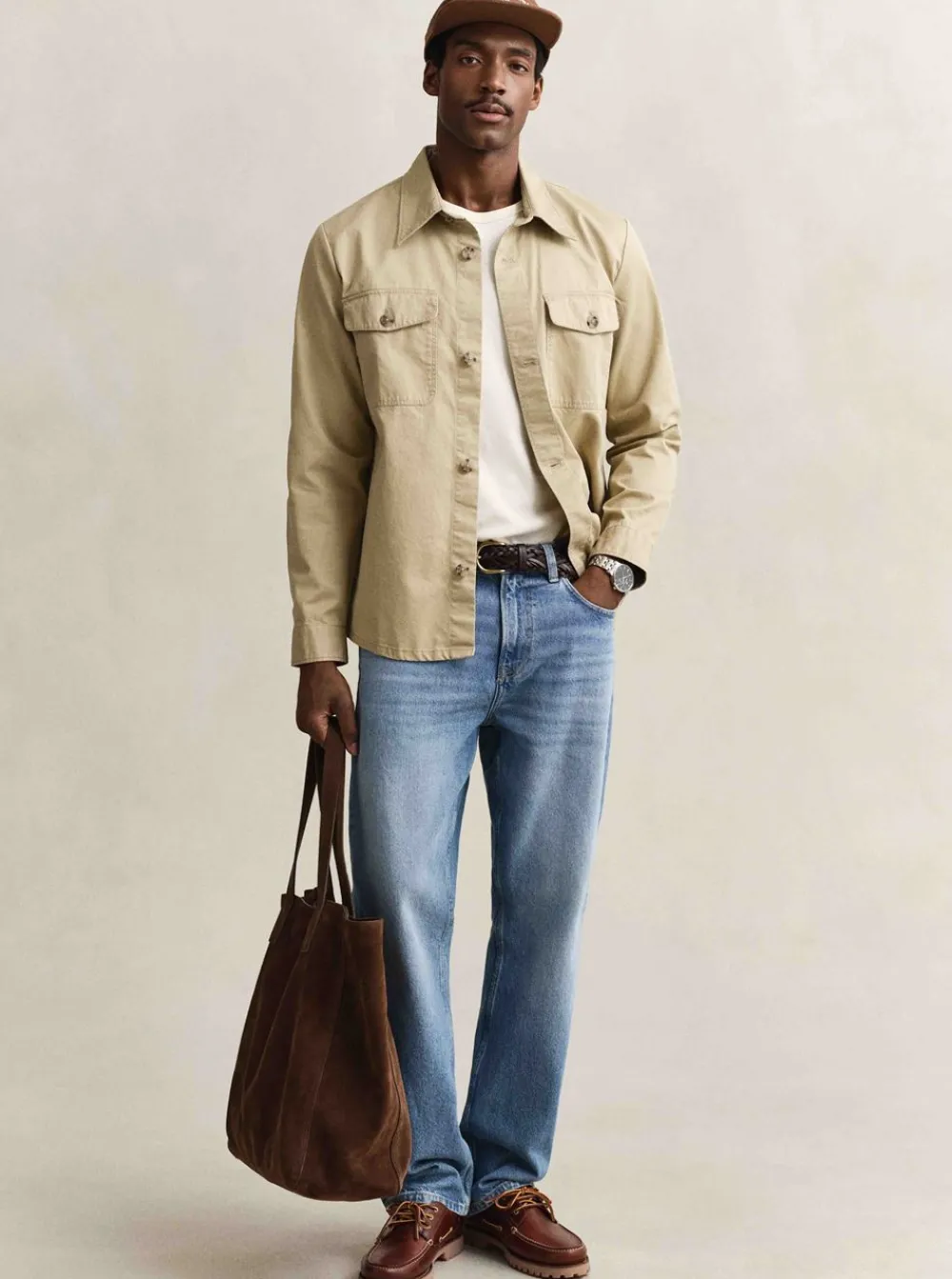 Clearance GANT REGULAR COTTON TWILL OVERSHIRT HERR