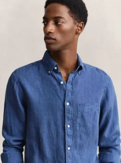 New GANT REGULAR GARMENT DYED LINEN SHIRT HERR
