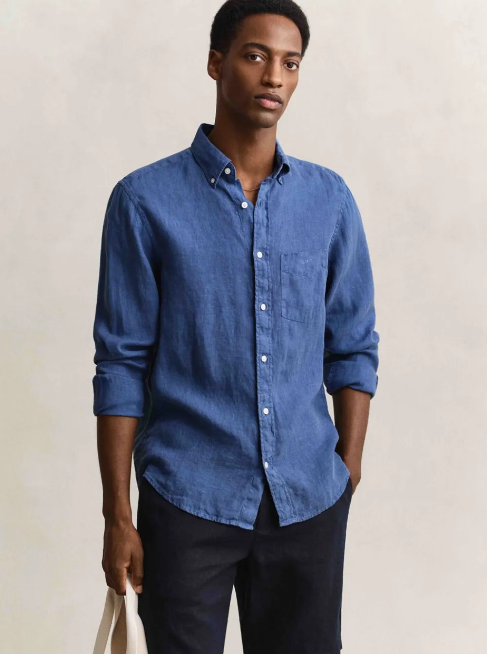 New GANT REGULAR GARMENT DYED LINEN SHIRT HERR