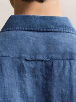 Discount GANT REGULAR GARMENT DYED LINEN SS CAMP SHIRT HERR