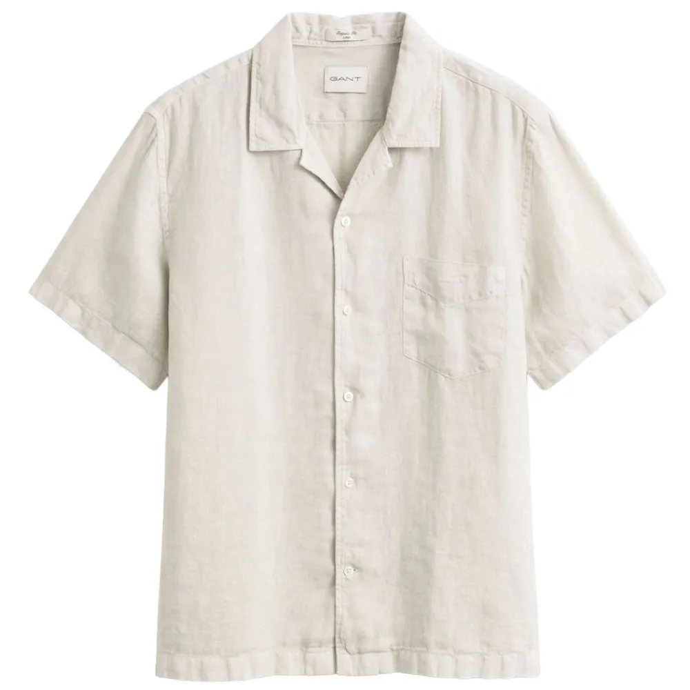 Skjortor|Allt Under Överdelar | GANT REGUAR GARENT DYED INEN SS CAP SHIRT HERR