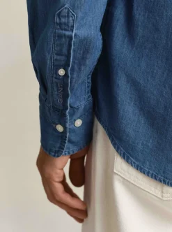 Skjortor|Allt Under Överdelar | GANT REGUAR INDIGO TWI HIRT HERR