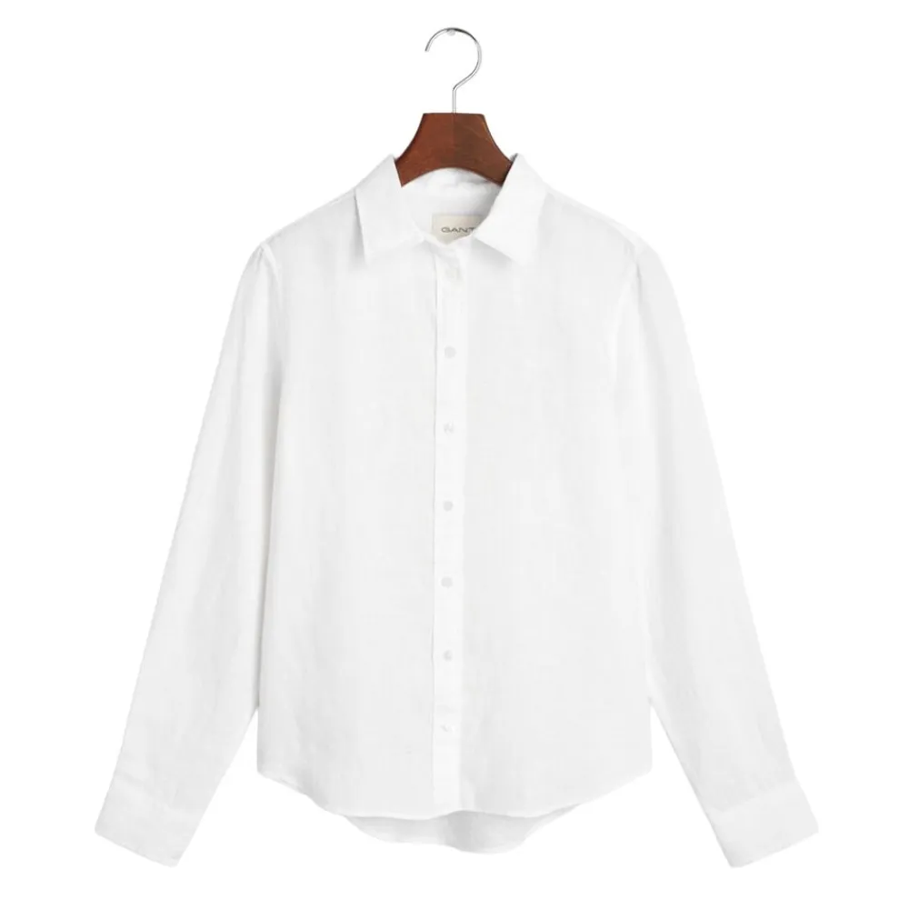 Allt Under Linnekläder|Linneskjortor & Linneblusar | GANT Regular Linen Champray Shirt Dam