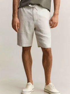 Clearance GANT REGULAR LINEN DS SHORTS HERR