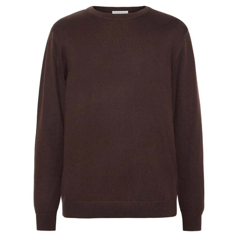 Sale Knowledge Cotton Regular merino knit crew neck - RWS herr