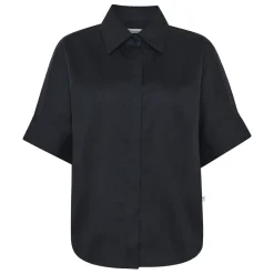 Knowledge Cotton Relaxed Linen-mix short sleeve shirt herr