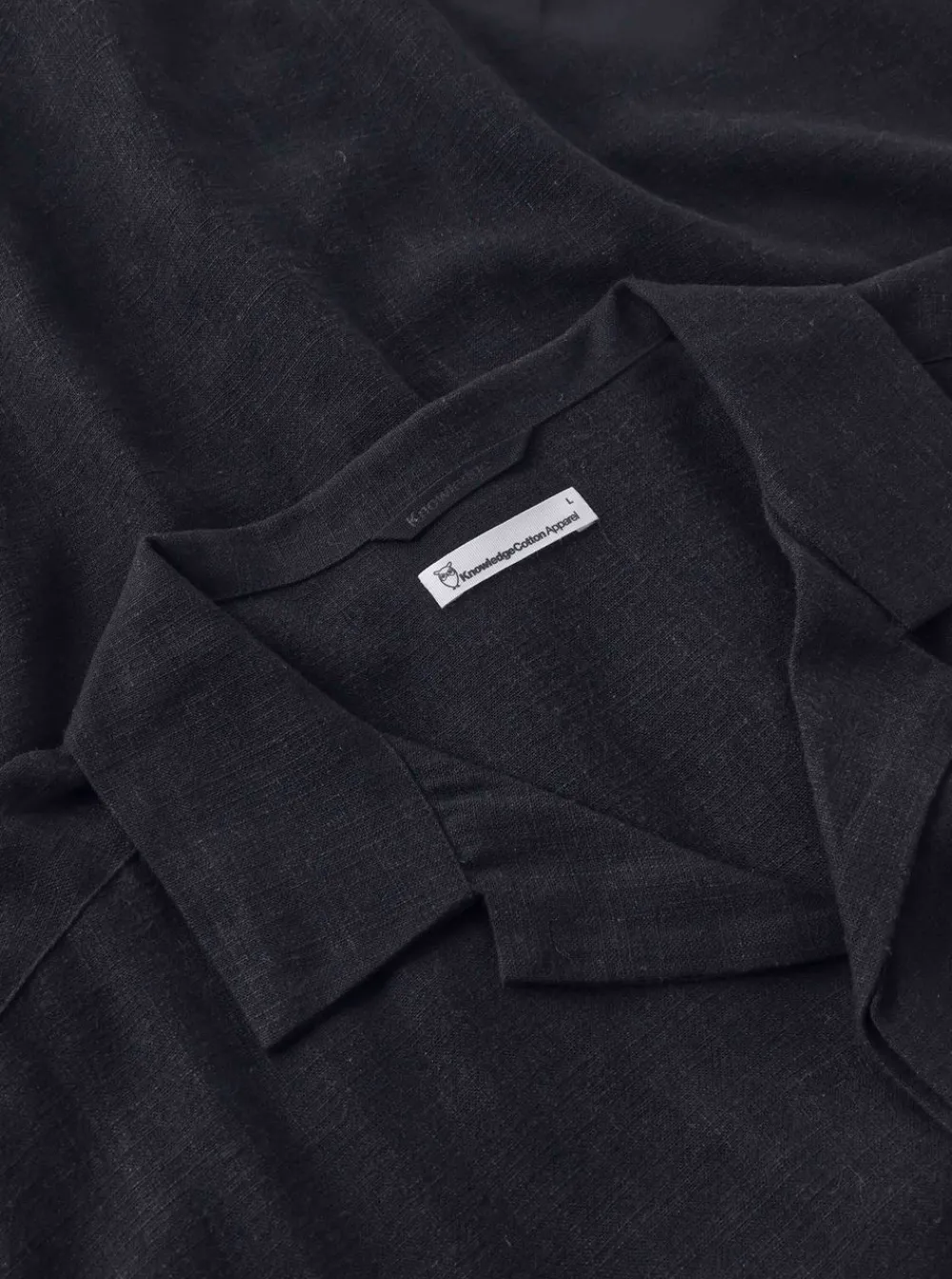 Knowledge Cotton Relaxed Linen-mix short sleeve shirt herr