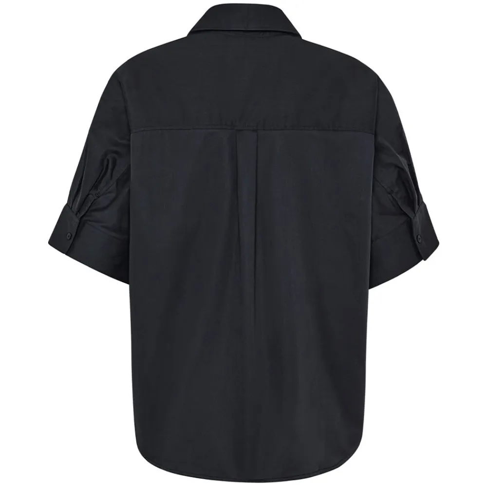 Knowledge Cotton Relaxed Linen-mix short sleeve shirt herr