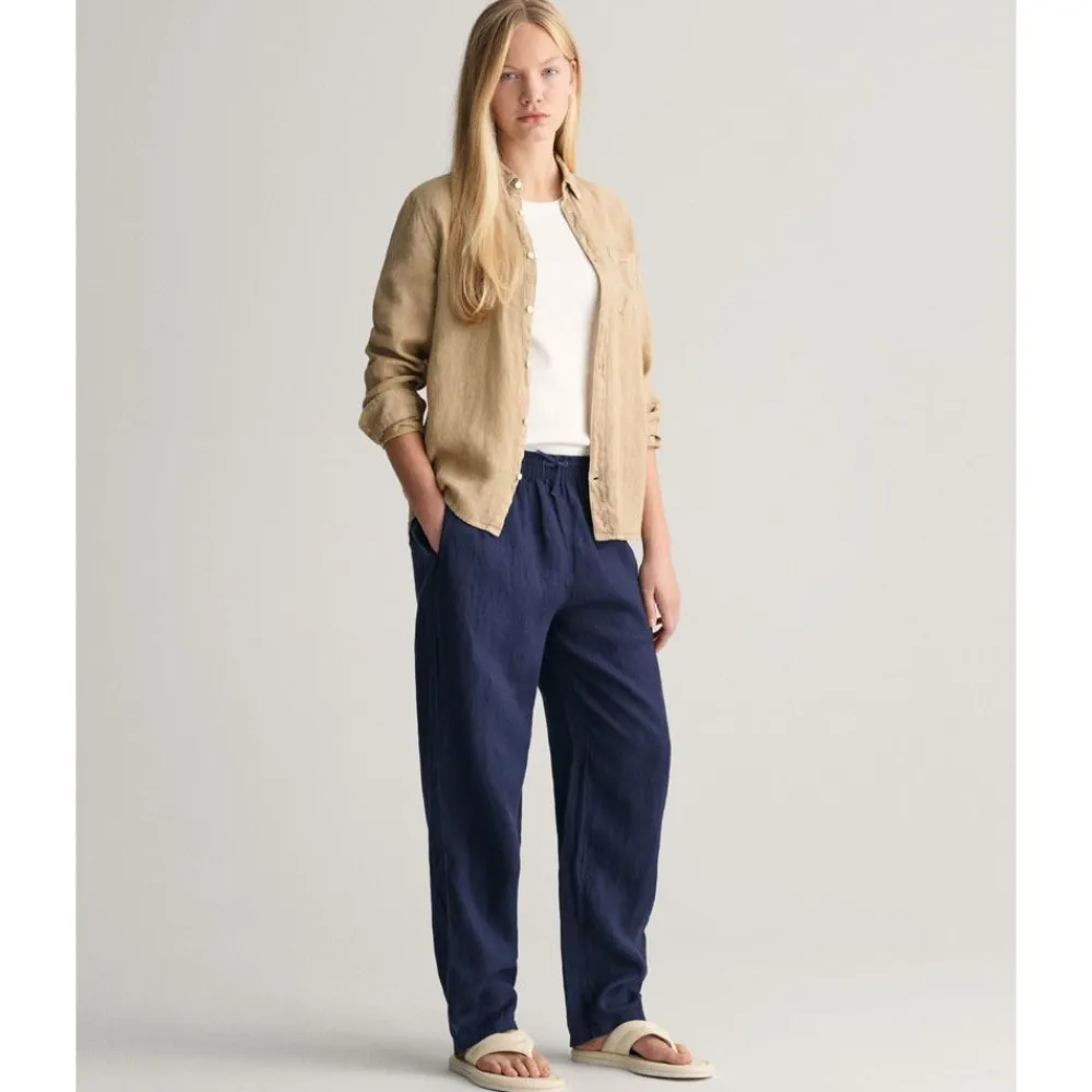 Clearance GANT Relaxed Linen Pants Junior