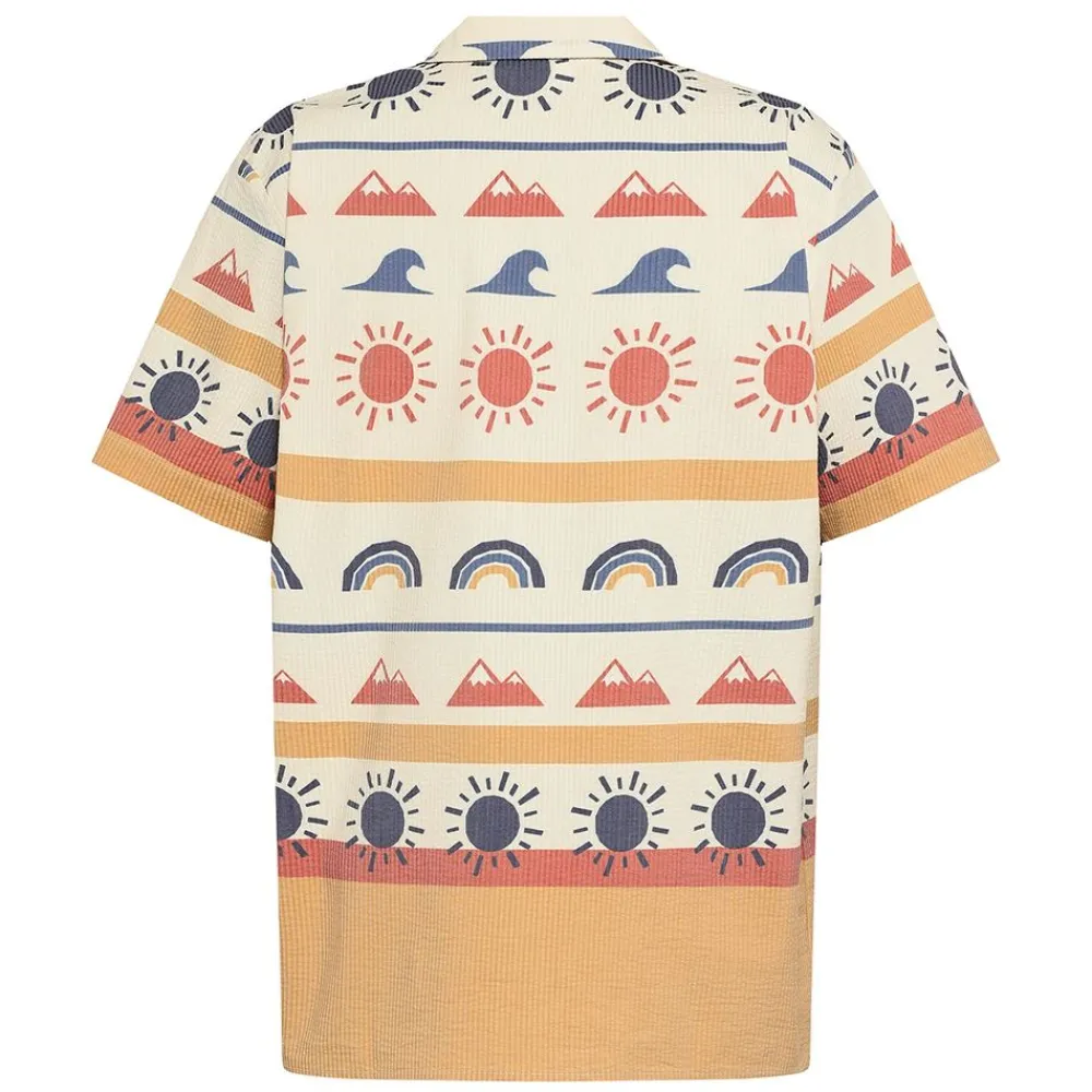 Clearance Knowledge Cotton Relaxed print short sleeve shirt