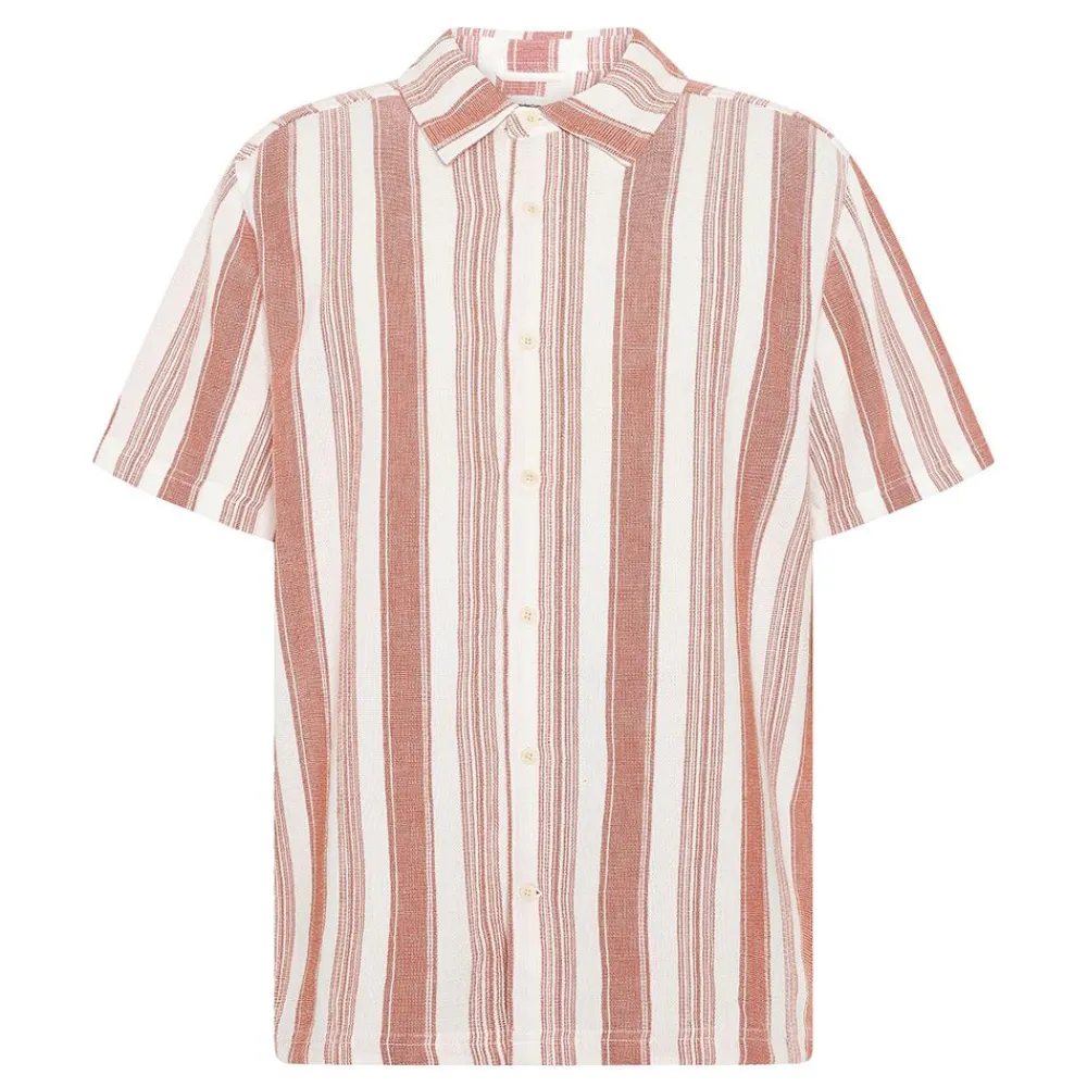 Skjortor|Allt Under Överdelar | Knowledge Cotton Reaxed Stripe short seeve shirt herr