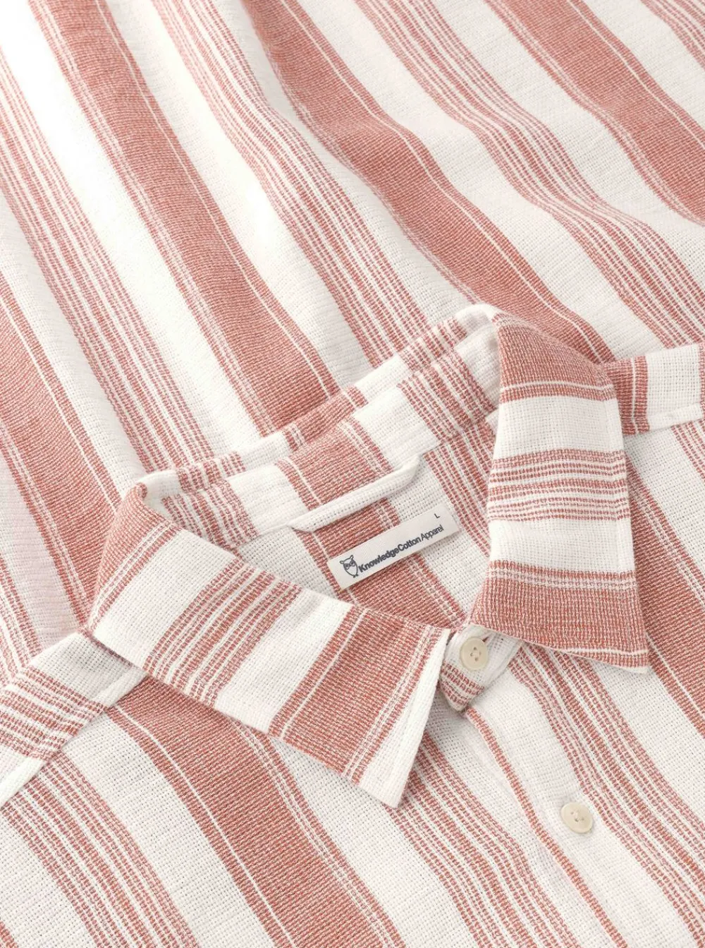 Skjortor|Allt Under Överdelar | Knowledge Cotton Reaxed Stripe short seeve shirt herr