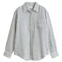 Discount GANT REL STRIPED LINEN LS SHIRT DAM