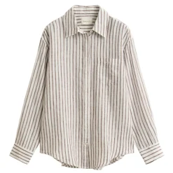 Allt Under Överdelar|Skjortor & Blusar | GANT REL STRIPED LINEN LS SHIRT DAM