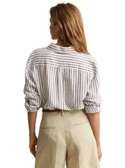 Allt Under Överdelar|Skjortor & Blusar | GANT REL STRIPED LINEN LS SHIRT DAM