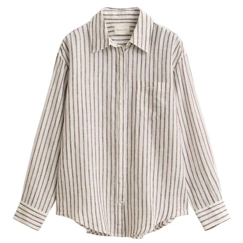 Outlet GANT REL STRIPED LINEN LS SHIRT DAM