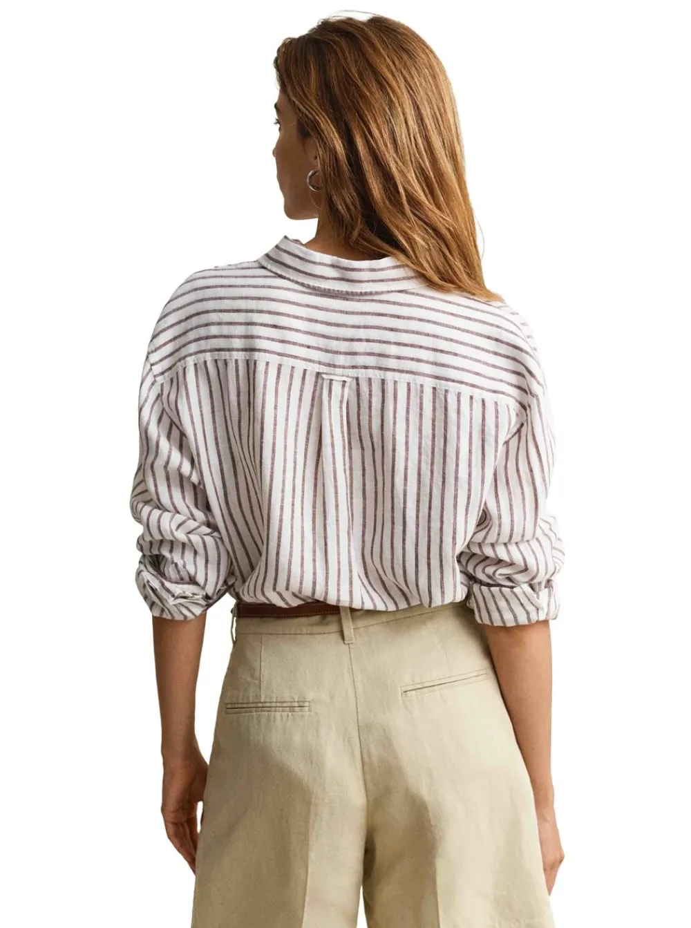 Outlet GANT REL STRIPED LINEN LS SHIRT DAM