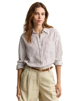 Outlet GANT REL STRIPED LINEN LS SHIRT DAM