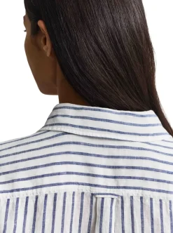 Allt Under Linnekläder|Linneskjortor & Linneblusar | GANT REL STRIPED LINEN LS SHIRT DAM