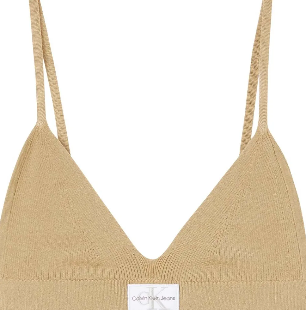 Outlet Calvin Klein Ribbed Knit Bra Top Dam