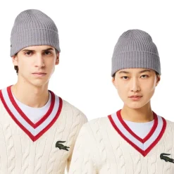 Accessoarer | Lacoste Ribbed Wool Beanie