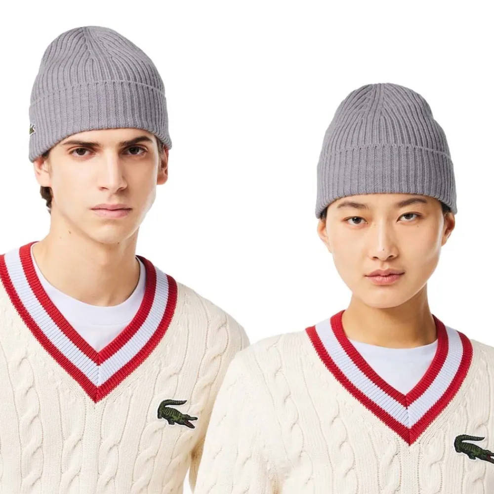 Accessoarer | Lacoste Ribbed Wool Beanie