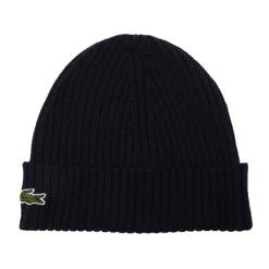 Sale Lacoste Ribbed Wool Beanie