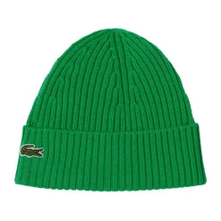 Online Lacoste Ribbed Wool Beanie
