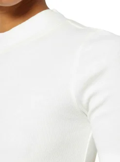 Outlet Knowledge Cotton Rib high neck short sleeve - GOTS/Vegan