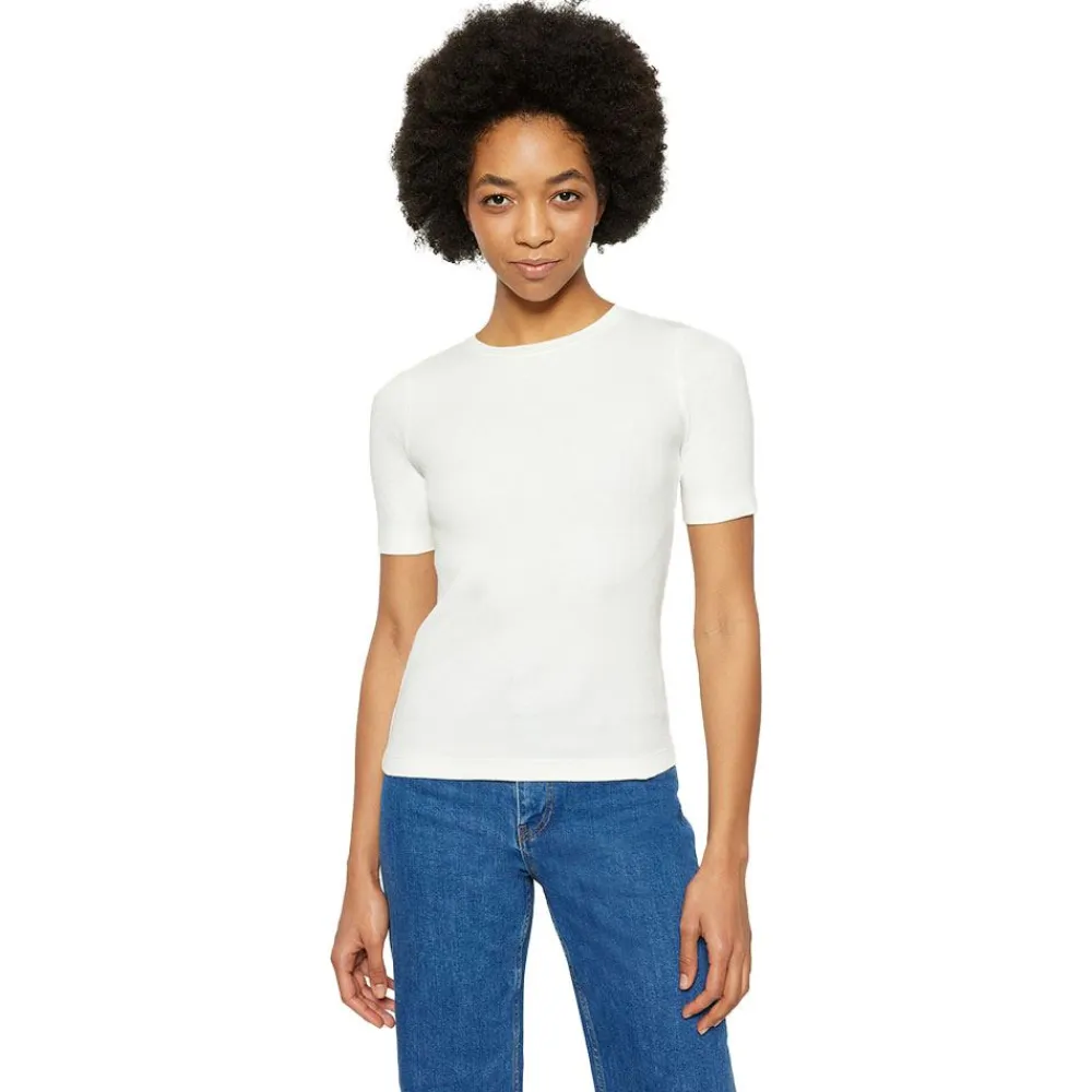 Allt Under Överdelar|T-Shirts & Linnen | Knowledge Cotton Rib t-hirt Da
