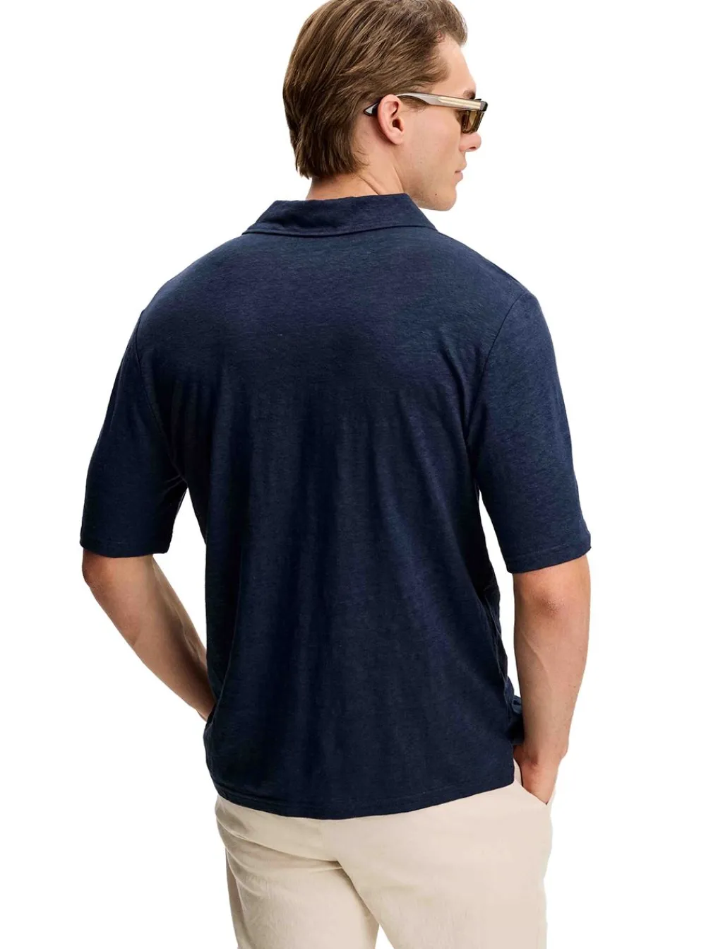 Clearance J.Lindeberg Roy Linen Polo Herr