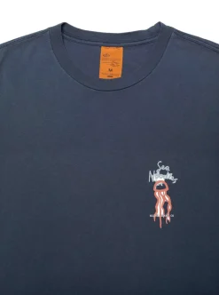 Allt Under Överdelar | Nudie Jeans Roy ea Noode T-hirt Dark Bue