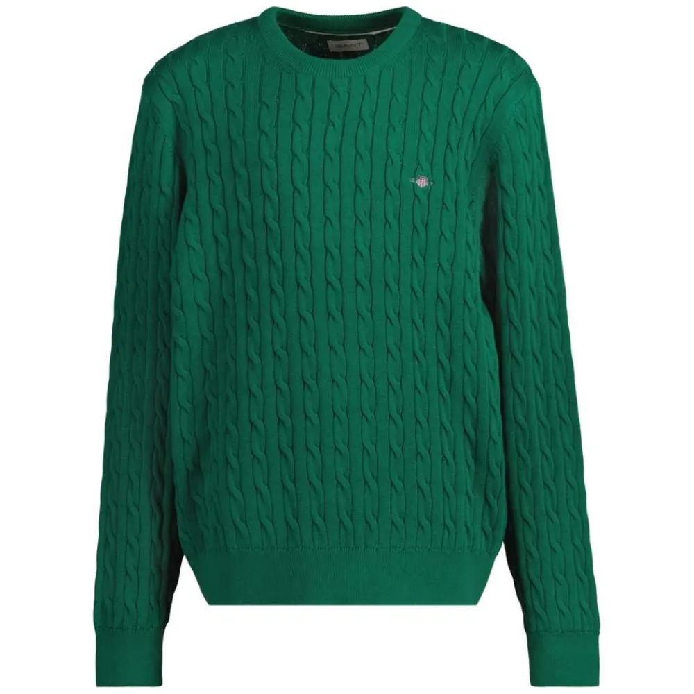 Outlet GANT Shield Cotton Cable C-Neck Junior
