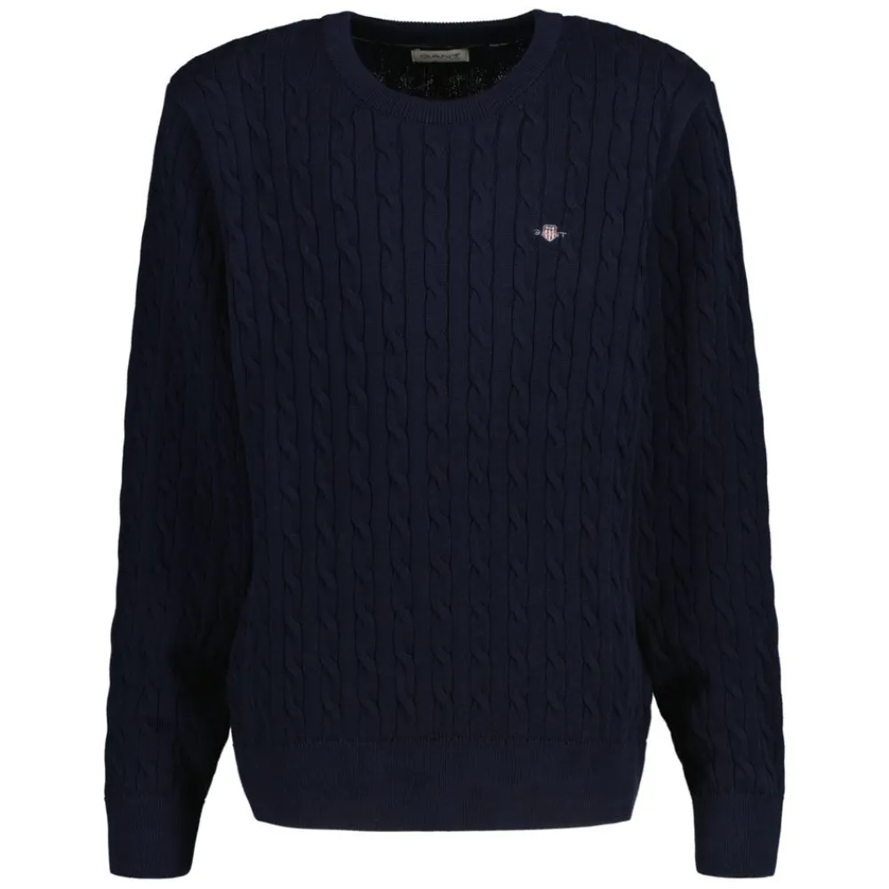Allt Under Överdelar|Tröjor | GANT Shield Cotton Cable C-Neck Junior
