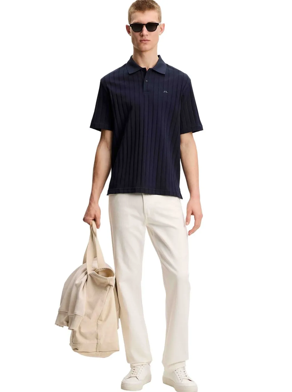 J.Lindeberg Simon Stripe Polo Herr