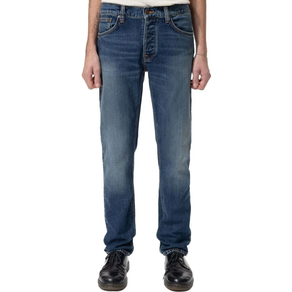 Best Nudie Jeans Solid Ollie Wild Blue