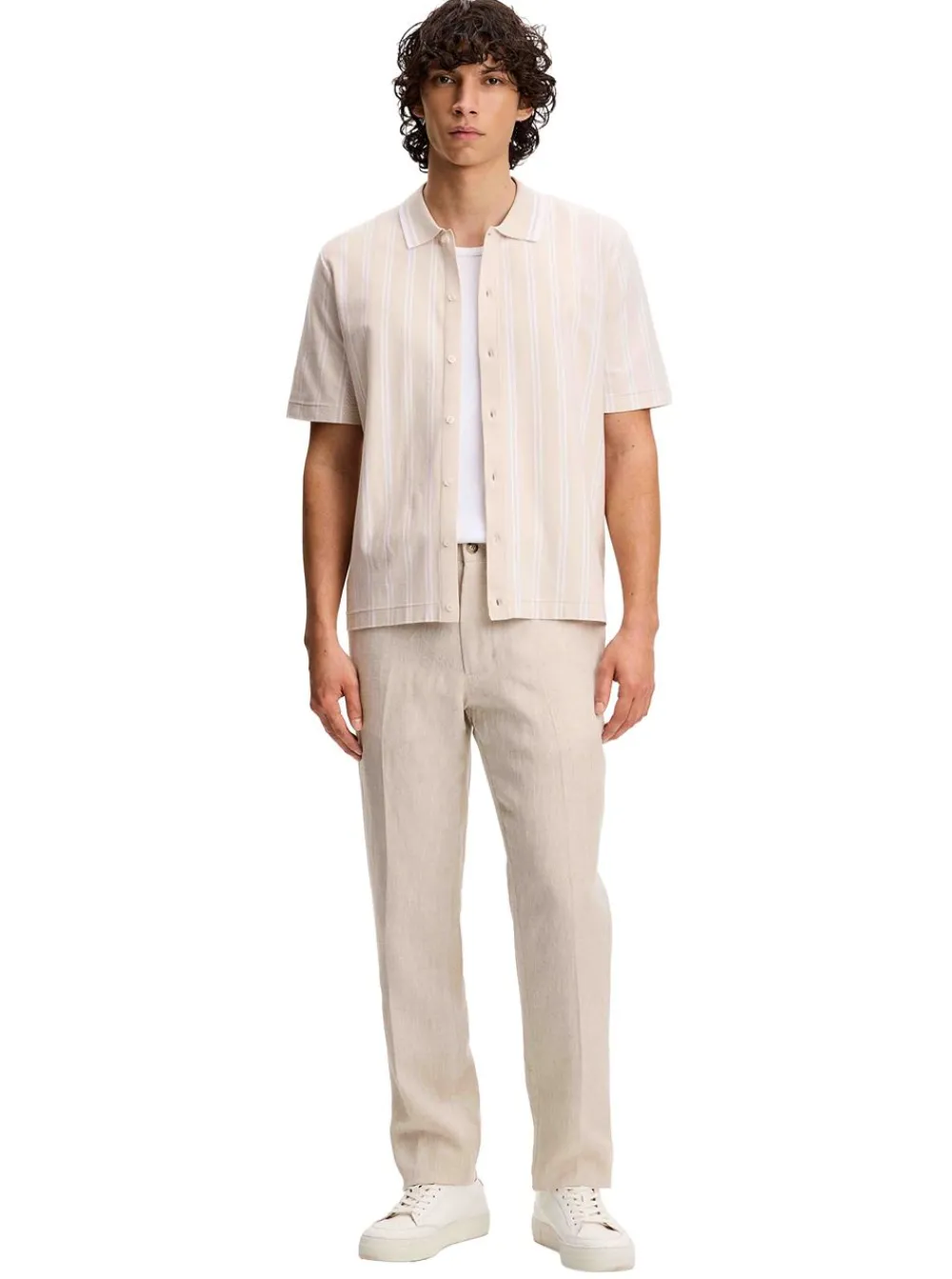 Sale J.Lindeberg Soren Drape Linen Pants Herr