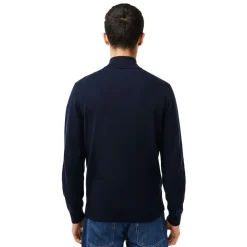 Hot Lacoste Stand-Up Collar Organic Cotton Zippered Sweater Herr