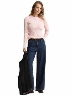 Discount GANT STRETCH COTTON CABLE C-NECK DAM