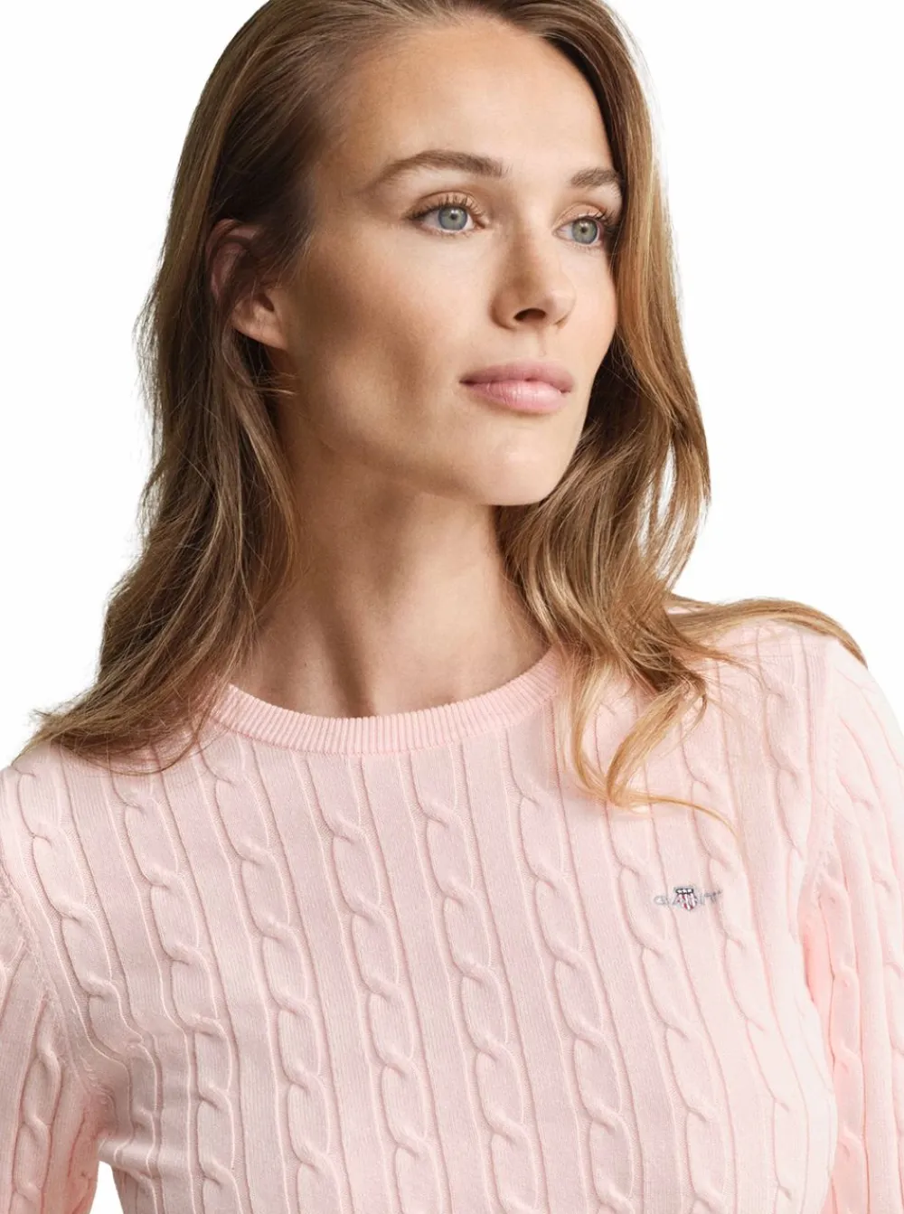 Discount GANT STRETCH COTTON CABLE C-NECK DAM