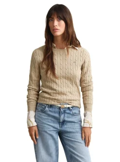 Allt Under Överdelar|Tröjor | GANT TRETCH COTTON CABE C-NECK DA