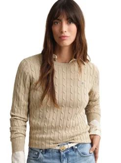 Allt Under Överdelar|Tröjor | GANT TRETCH COTTON CABE C-NECK DA