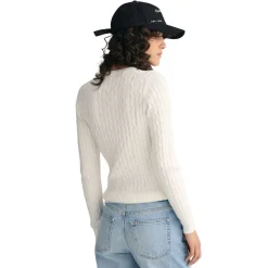 Discount GANT Stretch Cotton Cable C-neck Dam