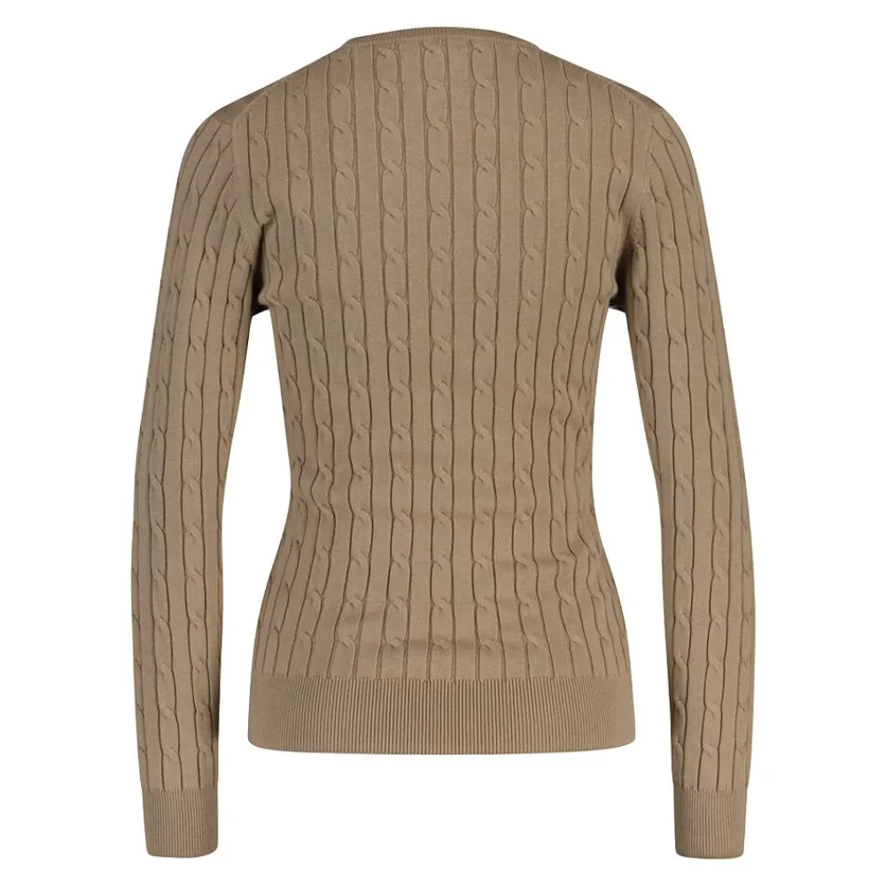 Allt Under Överdelar | GANT tretch Cotton Cable C-neck Dam
