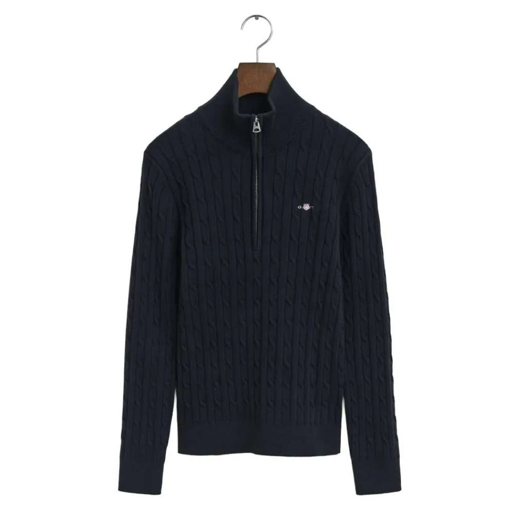 New GANT Stretch Cotton Cable Half-Zip Dam